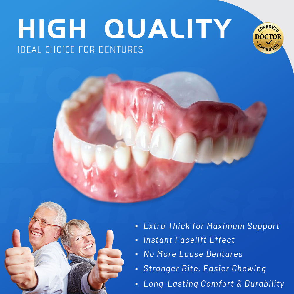 Premium Custom Thickened FaceLift Dentures Set (FDA Registered & ADA Recognized)